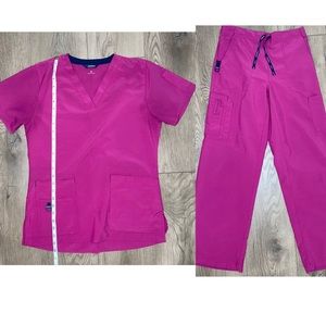 CARHATT force nurse set Top shirt & pants color fuchsia Size small petite